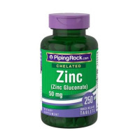 Piping Rock Chelated Zinc 50 mg - 250 Tablets Piping Rock Chelated Zinc 50 mg - 250 Tablets