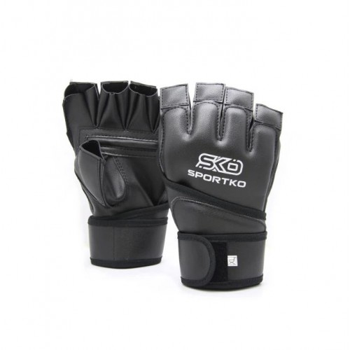 Перчатки с открытыми пальцами SportKo L Черный (PD-4LBlack)