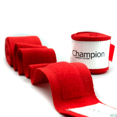 Бинти боксерські Champion 2.5 м бавовна Червоний (00026)