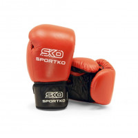 Боксерские перчатки кожаные SportKo 16 унций Красный Боксерские перчатки кожаные SportKo 16 унций Красный