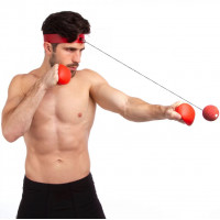 Пневмотренажер для бокса с накладками для рук Fight ball (файт бол) L Пневмотренажер для бокса с накладками для рук Fight ball (файт бол) L