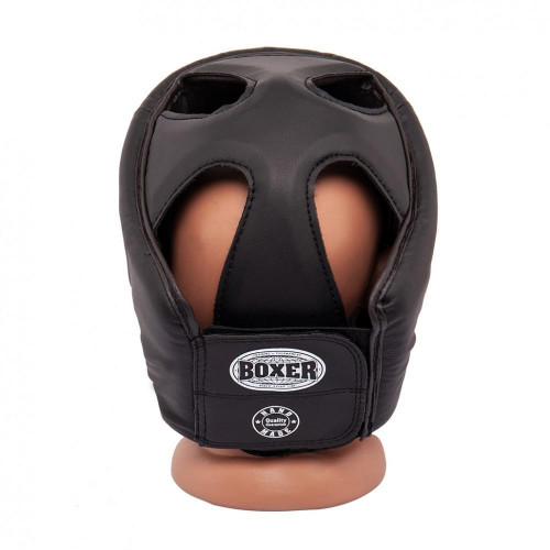 Шлем карате BOXER L кожвинил 0.6 мм Черный (IV-2030-01BLK)