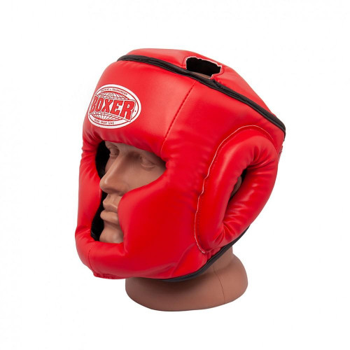 Шлем карате BOXER Элит L кожа 1.2 мм Красный (IV-2033-01R)