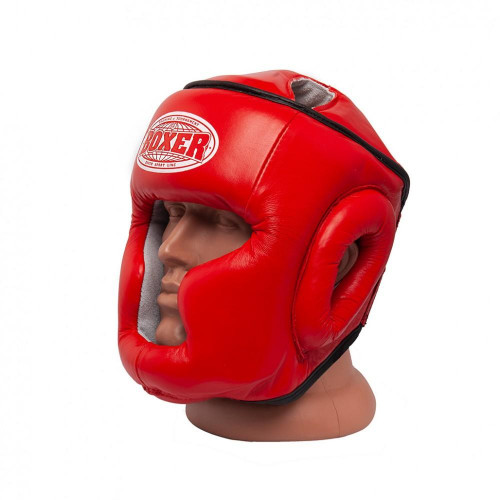 Шлем карате BOXER Элит L кожвинил 0.8 мм Красный (IV-2036-01R)