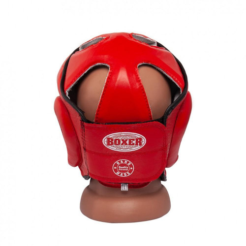 Шлем карате BOXER L кожвинил 0.6 мм Красный (IV-2030-01R)