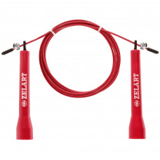 Скакалка швидкісна Кроссфіт з підшипником та сталевим тросом l-2,75 м, d-3 мм FI-1008AR Червоний Скакалка швидкісна Кроссфіт з підшипником та сталевим тросом l-2,75 м, d-3 мм FI-1008AR Червоний