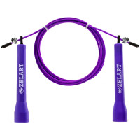Скакалка скоростная Кроссфит с подшипником и стальным тросом l-2,75 м, d-3 мм FI-1008AV Фиолетовый Скакалка скоростная Кроссфит с подшипником и стальным тросом l-2,75 м, d-3 мм FI-1008AV Фиолетовый