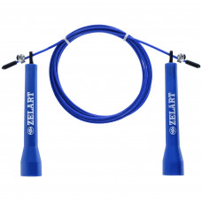 Скакалка швидкісна Кроссфіт з підшипником та сталевим тросом l-2,75 м, d-3 мм FI-1008ABL Синій Скакалка швидкісна Кроссфіт з підшипником та сталевим тросом l-2,75 м, d-3 мм FI-1008ABL Синій