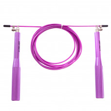 Скакалка швидкісна Кроссфіт з підшипником та сталевим тросом тросом з алюмінієвими ручками l-2.75 м, d-3.0 мм FI-5100V Фіолетовий Скакалка швидкісна Кроссфіт з підшипником та сталевим тросом тросом з алюмінієвими ручками l-2.75 м, d-3.0 мм FI-5100V Фіолетовий