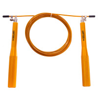 Скакалка скоростная Кроссфит с подшипником и стальным тросом с алюминиевыми ручками l-2.75 м, d-3.0 мм FI-5100O Оранжевый Скакалка скоростная Кроссфит с подшипником и стальным тросом с алюминиевыми ручками l-2.75 м, d-3.0 мм FI-5100O Оранжевый
