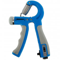 Еспандер кистьовий пружинний 10-60 кг з лічильником та регульованим навантаженням  Блакитний