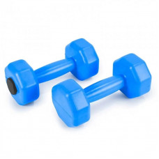 Гантелі для фітнесу PERTO 2шт по 1.5кг композитні пластикові Блакитний