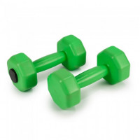 Гантели для фитнеса PERTO 2шт по 1.5кг композитные пластиковые Лайм Гантели для фитнеса PERTO 2шт по 1.5кг композитные пластиковые Лайм