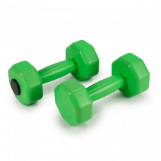 Гантелі для фітнесу PERTO 2шт по 1кг композитні пластикові Лайм Гантелі для фітнесу PERTO 2шт по 1кг композитні пластикові Лайм