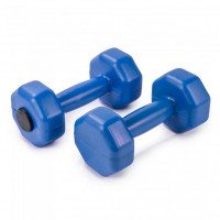 Гантели для фитнеса PERTO 2шт по 1кг композитные пластиковые Синий Гантели для фитнеса PERTO 2шт по 1кг композитные пластиковые Синий