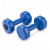 Гантели для фитнеса PERTO 2шт по 1кг композитные пластиковые  Синий