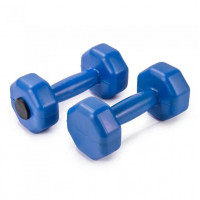 Гантели для фитнеса PERTO 2шт по 2кг композитные пластиковые Синий Гантели для фитнеса PERTO 2шт по 2кг композитные пластиковые Синий