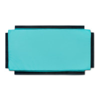 Мат килимок гімнастичний складний Champion Бірюзовий (розвиваюче, підлогове збірне покриття - конструктор) 100х50х6см модуль А