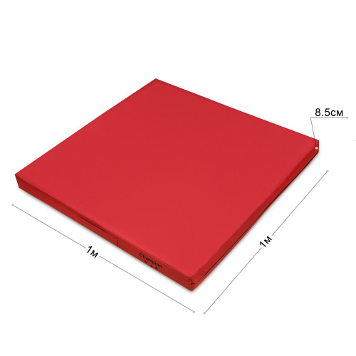 Мат гімнастичний Champion 100x100x8.5 см Червоний (00611)