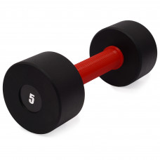 Гантель цільна PERTO Black 5.0 кг з червоною накладкою D90 Гантель цільна PERTO Black 5.0 кг з червоною накладкою D90