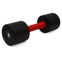Гантель цельная PERTO Black 8.0 кг с красной накладкой D90 Гантель цельная PERTO Black 8.0 кг с красной накладкой D90