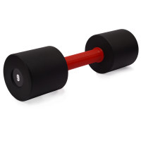 Гантель цільна PERTO Black 9.0 кг з червоною накладкою D90 Гантель цільна PERTO Black 9.0 кг з червоною накладкою D90