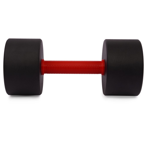 Гантель цельная PERTO Black 12.5 кг с красной накладкой D120 (G00416-12.5)