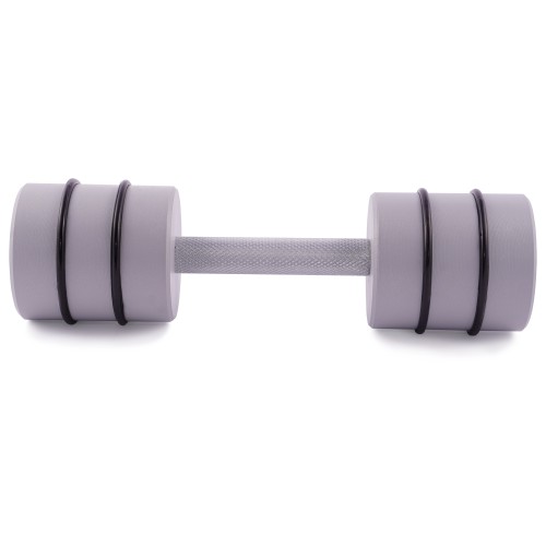 Гантель цельная PERTO Gray 10.0 кг с резинками D90 (G00413-10)