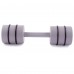 Гантель цельная PERTO Gray 10.0 кг с резинками D90 (G00413-10)