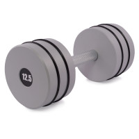 Гантель цільна PERTO Gray 12.5 кг з резинками D120 Гантель цільна PERTO Gray 12.5 кг з резинками D120