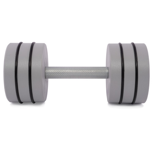 Гантель цельная PERTO Gray 12.5 кг с резинками D120 (G00414-12.5)