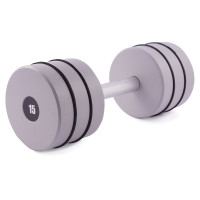 Гантель цельная PERTO Gray 15.0 кг с резинками D120 Гантель цельная PERTO Gray 15.0 кг с резинками D120