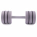 Гантель цельная PERTO Gray 15.0 кг с резинками D120 (G00414-15)