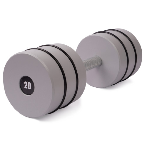 Гантель цельная PERTO Gray 20.0 кг с резинками D120 (G00414-20.0)