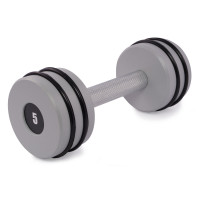 Гантель цельная PERTO Gray 5.0 кг с резинками D90