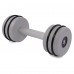 Гантель цельная PERTO Gray 5.0 кг с резинками D90 (G00413-5)
