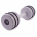 Гантель цельная PERTO Gray 7.0 кг с резинками D90 (G00413-7)