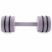 Гантель цельная PERTO Gray 7.0 кг с резинками D90 (G00413-7)