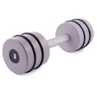 Гантель цільна PERTO Gray 8.0 кг з резинками D90 Гантель цільна PERTO Gray 8.0 кг з резинками D90