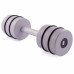 Гантель цельная PERTO Gray 9.0 кг с резинками D90 (G00413-9)