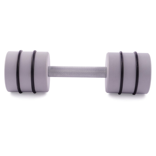 Гантель цельная PERTO Gray 9.0 кг с резинками D90 (G00413-9)