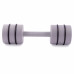 Гантель цельная PERTO Gray 9.0 кг с резинками D90 (G00413-9)