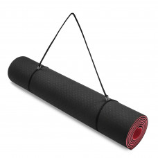 Килимок для йоги та фітнесу PERTO 1830х610х6 Червоно-Сірий Килимок для йоги та фітнесу PERTO 1830х610х6 Червоно-Сірий