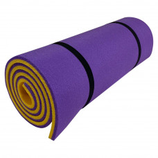 Килимок для фітнесу двошаровий PERTO 1800х600х16 мм Фіолетово -жовтий