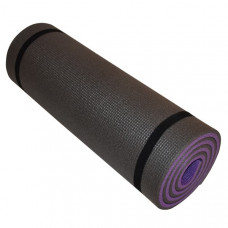 Килимок для фітнесу двошаровий PERTO 1800х600х16 мм Фіолетово-сірий