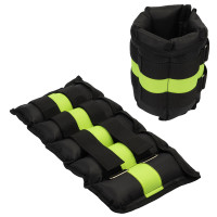 Обважнювачі чорно-салатові 2 шт по 2.5 кг зі змінною вагою