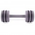 Гантель цельная PERTO Gray 6.0 кг с резинками D90 (G00413-6)