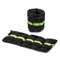 Утяжелители черно-салатовые наборные 2 шт по 4.0 кг Утяжелители черно-салатовые наборные 2 шт по 4.0 кг