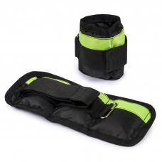 Утяжелители для рук и ног черно-салатовые 2 шт по 0.25 кг