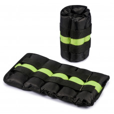 Утяжелители для рук и ног черно-салатовые 2 шт по 3.0  кг